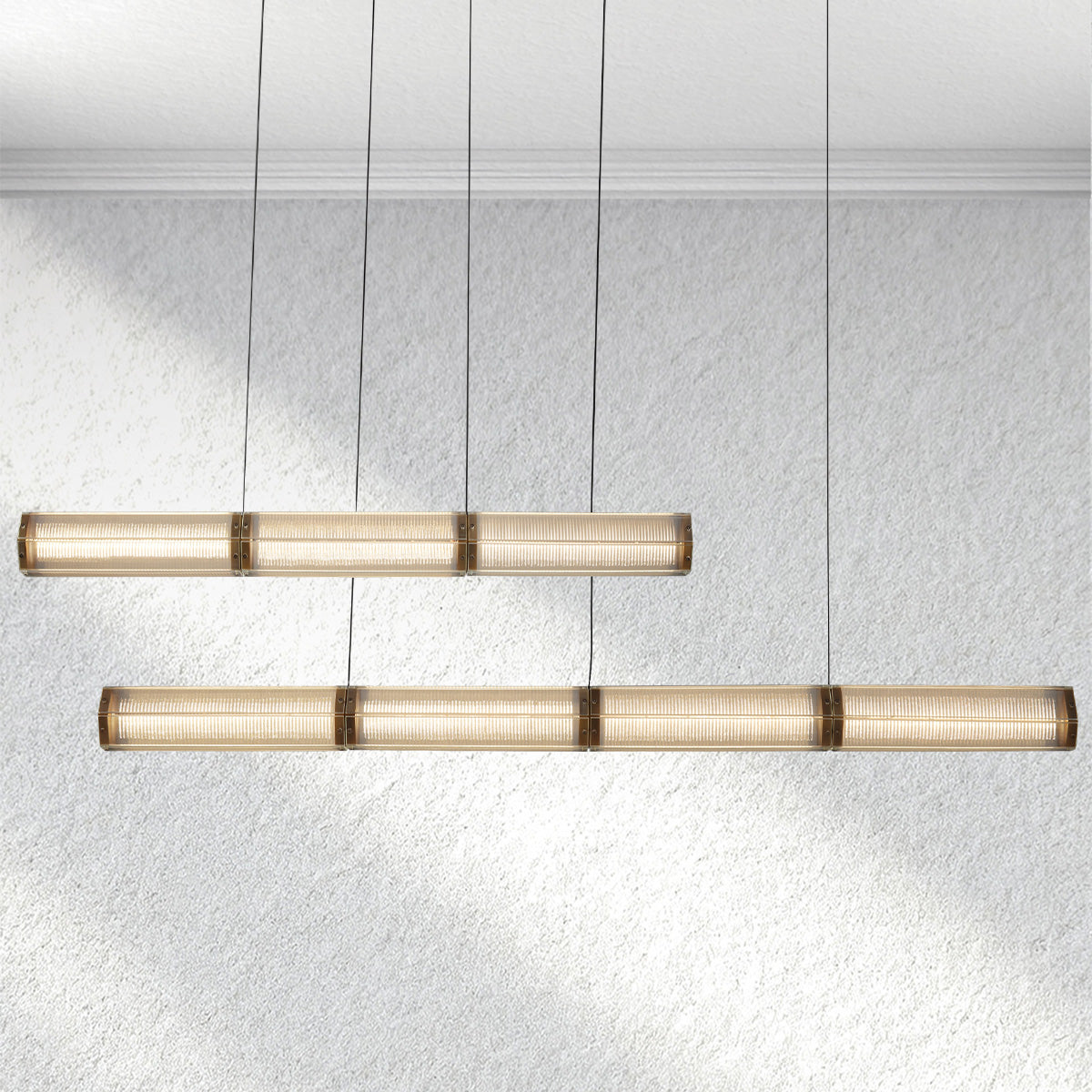 furnviro Sunleaf Linear Chandelier