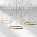 furnviro Alabaster StoneGlow Round Chandelier