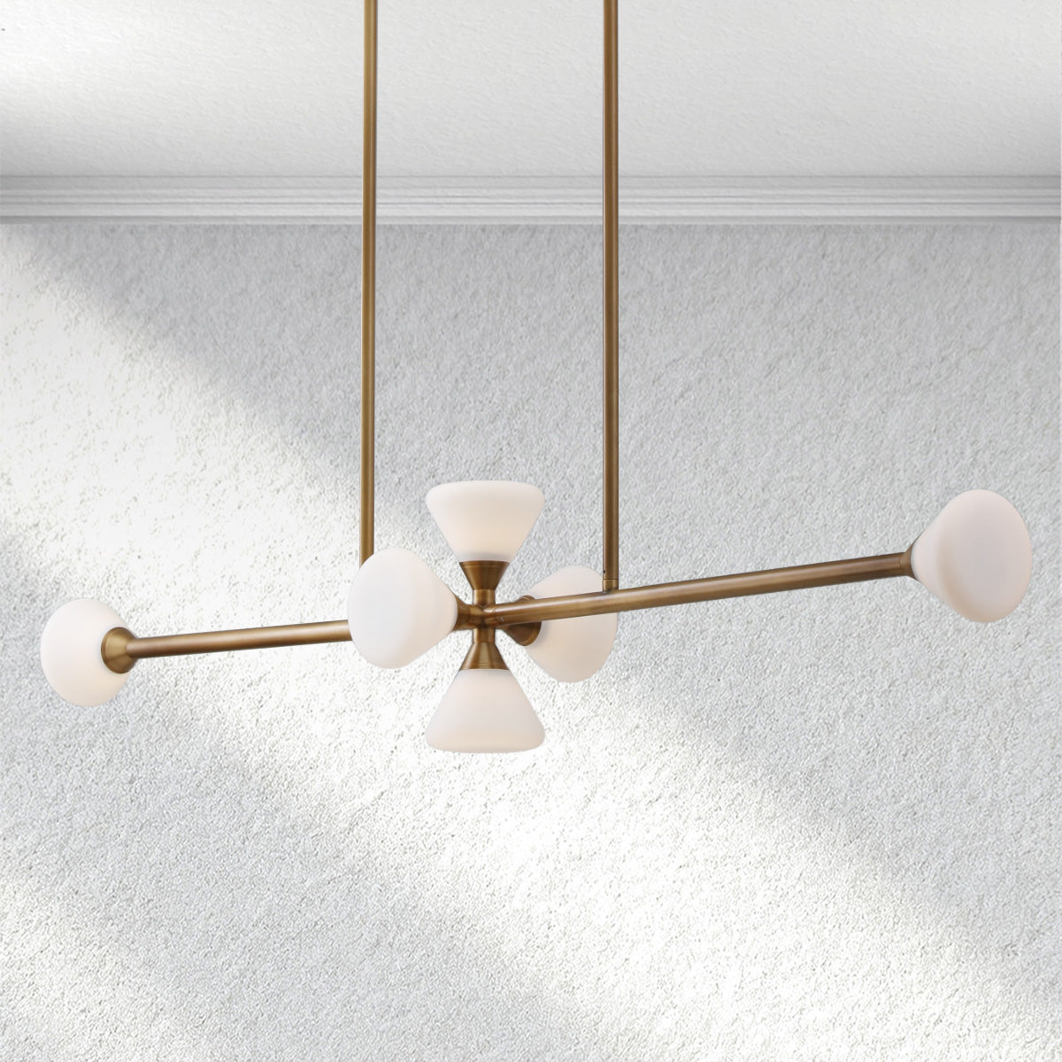 furnviro Opaline Linear Chandelier