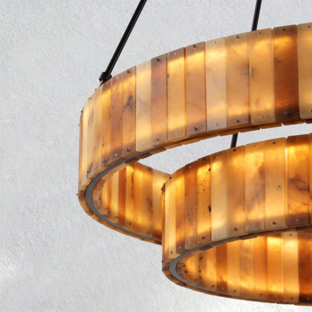 furnviro Eterna Alabaster Round Chandelier